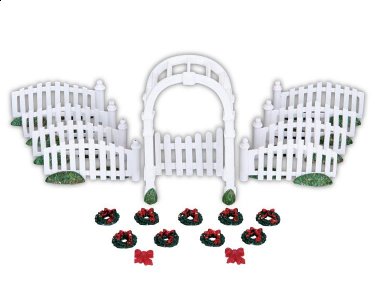 04233 Arbor & Picket Fence with Decorations