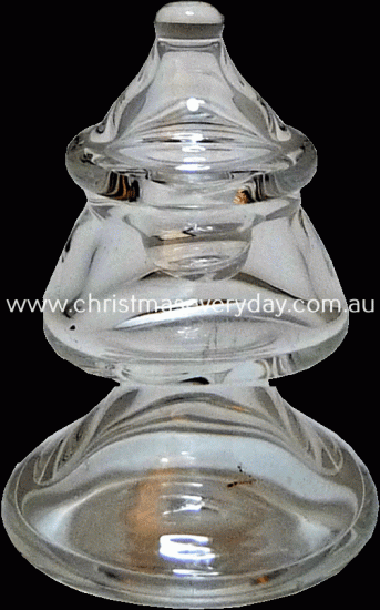 DHB458 Glass Jar Christmas Tree Shape - Click Image to Close