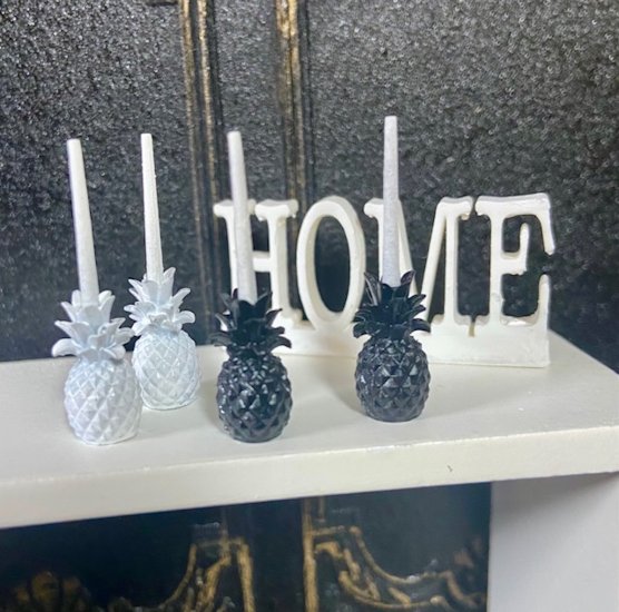 APR211 Ornament Pineapple Candle Holder 15mm High Sold as Pair - Click Image to Close