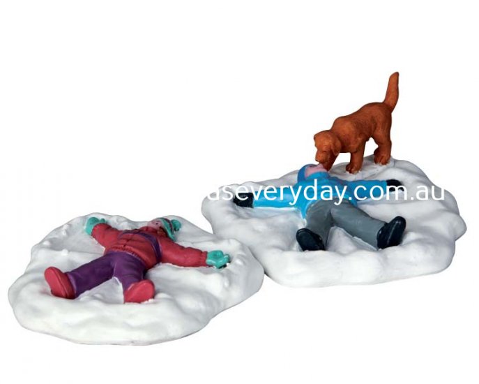 62444 Lemax Snow Angels Set of 2 2016 - Click Image to Close