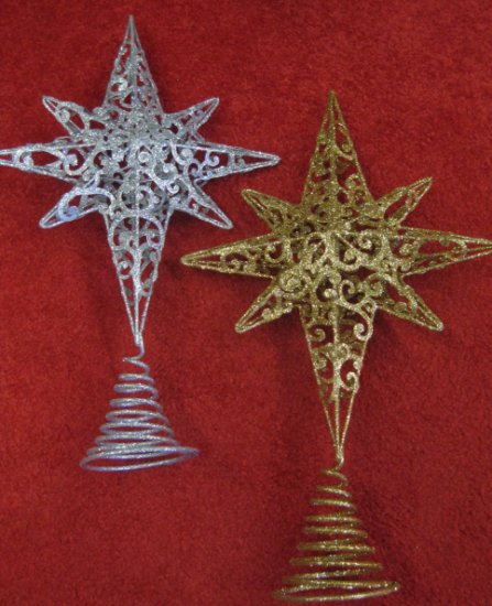 CHM546 Christmas Tree Star Gold or Silver - Click Image to Close
