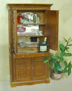 D56010 Dollhouse Tudor Liquer Cabinet