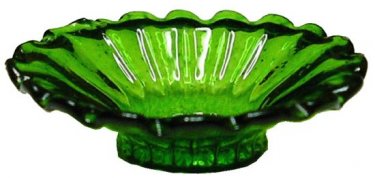 DHB035 Crystal green Glass Flared Platter