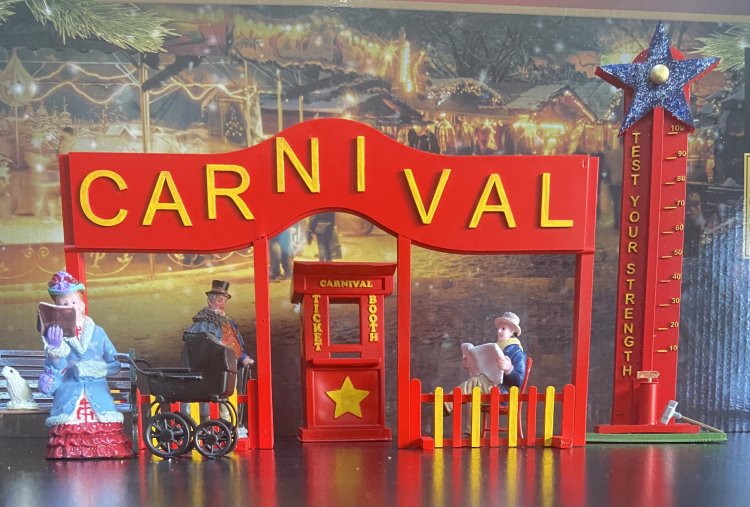30002 Carnival Entranceway Incl Ticket Booth suit Lemax - Click Image to Close