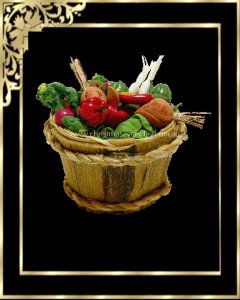 DF1075 Bushel Basket of Vegetables