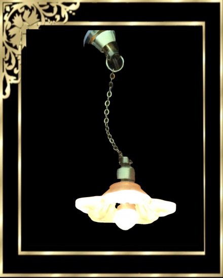 DFA015032A Hanging Daisy Lamp w/ Clear Shade - Click Image to Close