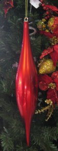 C8041RD Christmas Decoration Red Finials 560mm Long