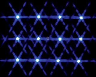 34659 Lemax 12 LIGHTED STAR STRING - BLUE, B/O (4.5V) 2013