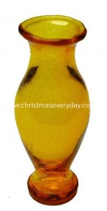 DHB179 Vase yellow Glass Classic Pedestal