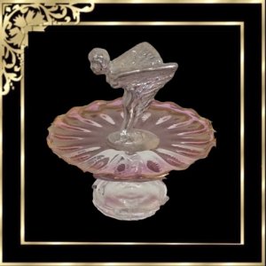 D79GL Silver Figurine On Pedestal Plate New Product