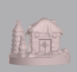 APR220 Ornament Christmas Snow House