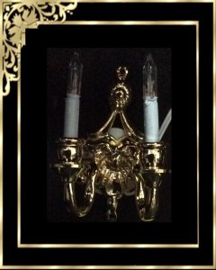 DFA012100 Double Candle Wall Lamp Gold