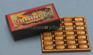 DF106 Dominoes and Box 1:12 scale miniature 1/12