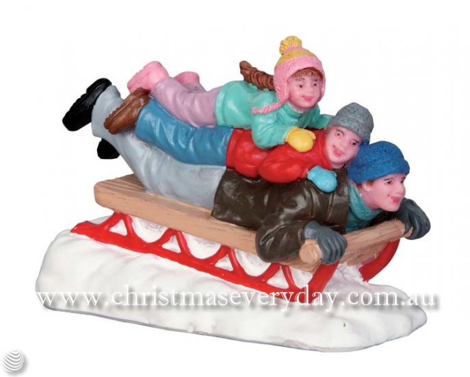 52329 Lemax Sledding With Dad 2015 - Click Image to Close