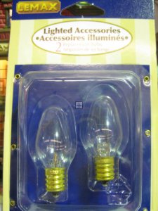44096 Lemax Glass Bulbs Pack of 2