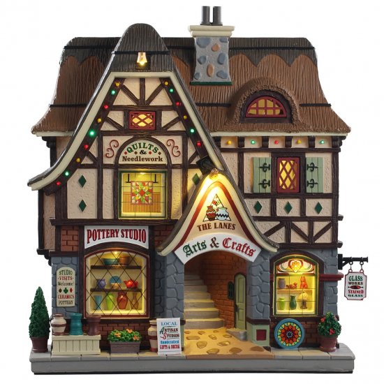 95472 Lemax The Lanes - Arts and Crafts 2019 Facade - Click Image to Close