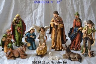C30260 Nativity Set Resin 18" High