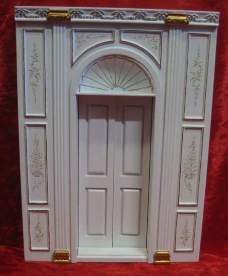 D9102 Bespaq "Manor" Dollshouse Door Panel White - Click Image to Close