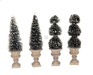 34965 Lemax Cone Sculpted and Shaped Topiaries 2003