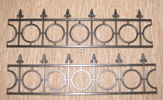 DNWC110 Dollshouse Widows walk 1 3/4" Black Plastic 2 Pce