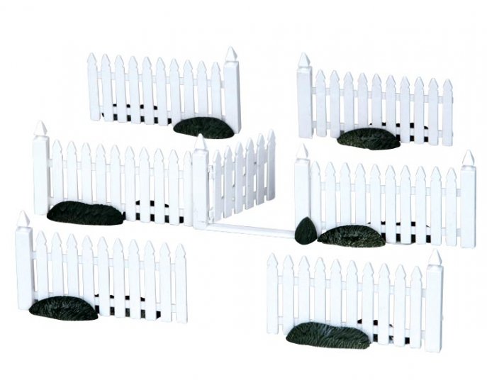 14388 Lemax Plastic Picket Fence - Click Image to Close