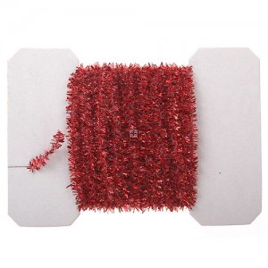 DCLD107 GARLAND TINSEL Red