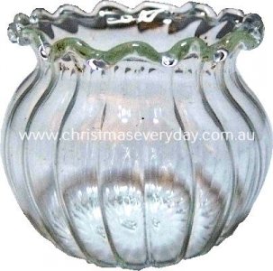 DHB265 Glass Bowl Gluted Round