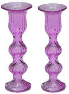 DHB189 Pair Lavender Candlesticks
