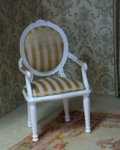 D37221 Ladies Chair Ivory / Gold