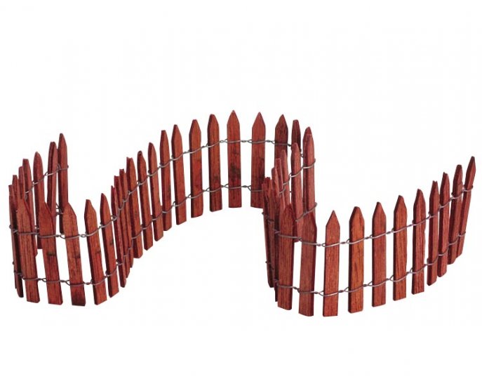 84813 Lemax 18" Wired Wooden Fence 2008 - Click Image to Close