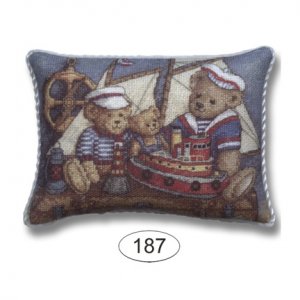 DPIL187 Pillow Sailor Teddy Bear