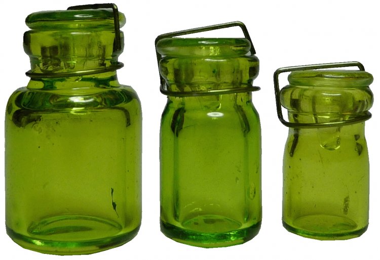 DHB360 Glass Canning Jar 3 Pce Lt Green - Click Image to Close