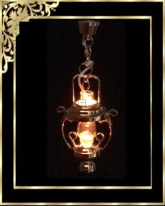 DFA015038 Hanging Chain Lamp w / Clear Glass Shade