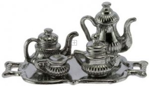 DIM65421 Tea Set Antique Silver