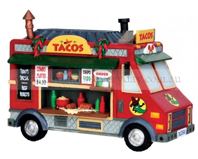 43086 Lemax Taco Food Truck 2014 RETIRED 2022 - Click Image to Close