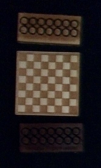 DF105 Checker Board and Checkers 1:12 scale miniature 1/12 - Click Image to Close