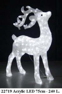 C22719 Acrylic 240 LED Reindeer Medium