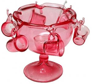 DHB277 Pink Punch Bowl Set