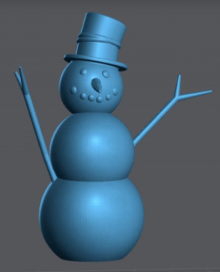 APR198 Ornament Snowman 22mm H - Click Image to Close