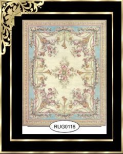 DRUG0116S Rug French Aubusson Small 6"x4"