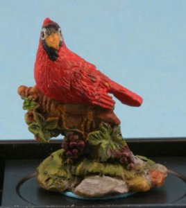 DJKMJC05 Cardinal (Hand Painted Bird Figurine)