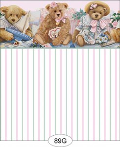 DWAL0089S Wallpaper Bears Stripe