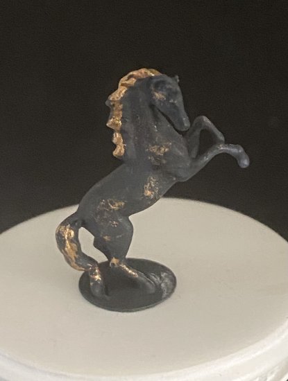 APR065A Ornamental Horse Rearing on Base 26mm High - Click Image to Close