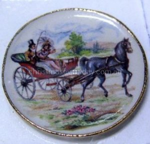 DBYB345 Carriage Ride Plates Various images 1:12 scale miniature