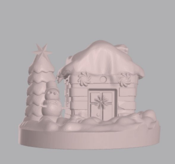 APR220 Ornament Christmas Snow House - Click Image to Close