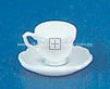 DCB2719 Cups & Saucers White 12 Pce