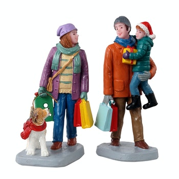 12016 Holiday Shoppers set of 2 - Click Image to Close