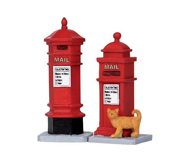 14362 Lemax Old English Mail Boxes - Click Image to Close