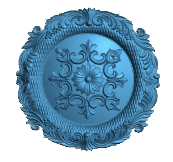 APR182H Ceiling Rose French Half Scale 35mm - Click Image to Close