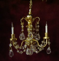DCR778 Brass and Crystal Chandelier